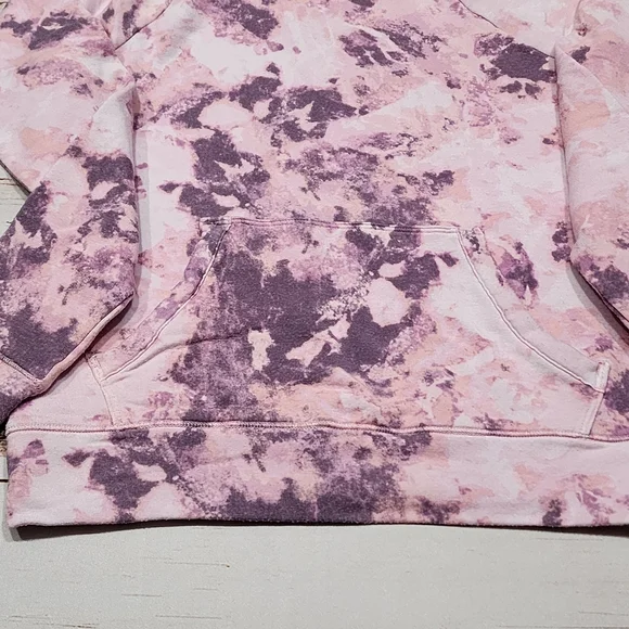 🌺3/$20 Athleta Hoodie PinkbTie Dye Thumbholes Soft Stretch M 8-10 - Picture 6 of 9